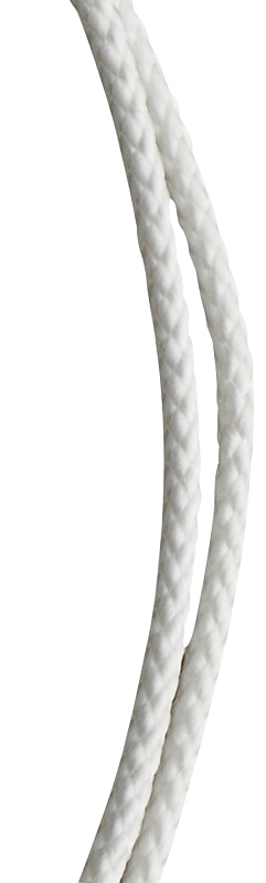 Baron 64001 Rope, 1/8 in Dia, 600 ft L, 15 lb Working Load, Nylon/Poly, White