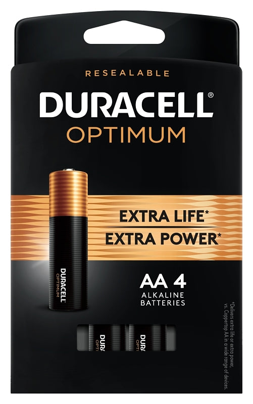 Duracell 032556 Battery, AA Battery, Alkaline, 4/PK