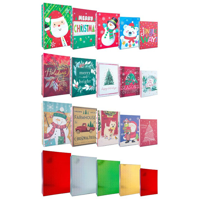 Santas Forest 69909 Apparel Set-Up Box, Cardboard, Assorted Print, Pack of 4