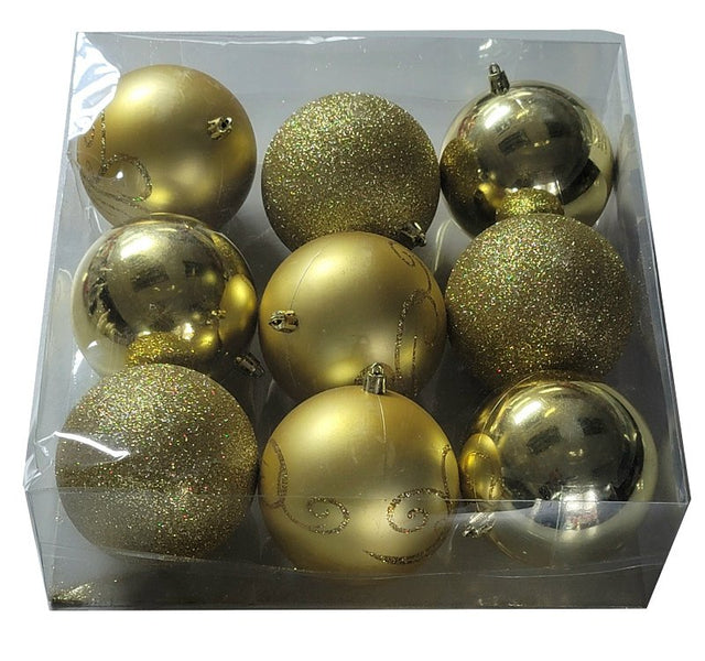 Santas Forest 99946 Ornament, 100 mm, Smooth, Plastic, Assorted, Pack of 12