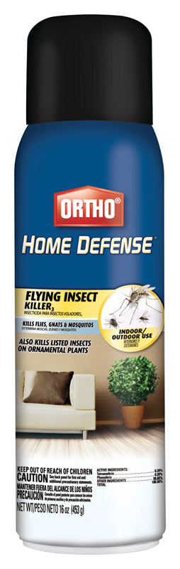 Ortho Home Defense 0112812 Flying Insect Killer, Liquid, Spray Application, Indoor, Outdoor, 16 oz Bottle, Pack of 8