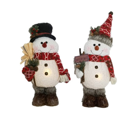 Santas Forest 48903 LED Standing Snowman, B/O, 16 in, Pack of 12