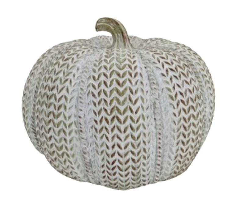 Santas Forest 89932 Resin Pumpkin, 6-1/2 in H, Resin, White, Indoor, Pack of 8