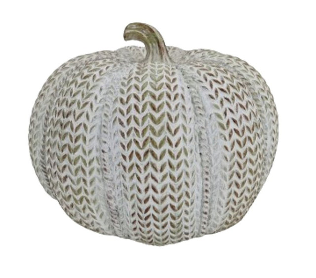 Santas Forest 89932 Resin Pumpkin, 6-1/2 in H, Resin, White, Indoor, Pack of 8