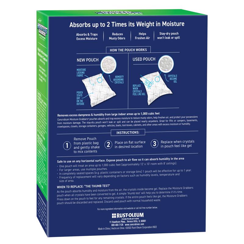 Concrobium Moisture Grabbers XL Humidity-Absorbing Pouch No Scent 35.3 oz