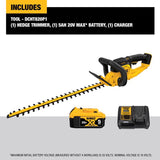 DeWalt 20V MAX DCHT820P1 22 in. 20 V Battery Hedge Trimmer Kit (Battery & Charger)