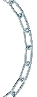 Baron 7268 Straight Link Chain, #2, 125 ft L, 310 lb Working Load, Carbon Steel, Electro Galvanized/Zinc