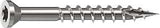 Camo 0350100 Deck Screw, 0.163 in Thread, 1-5/8 in L, Trim Head, Star Drive, Sharp, Type-17 Point, 305 Stainless Steel