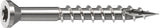 Camo 0350100 Deck Screw, 0.163 in Thread, 1-5/8 in L, Trim Head, Star Drive, Sharp, Type-17 Point, 305 Stainless Steel