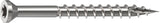 Camo 0350130 Deck Screw, 0.163 in Thread, 2 in L, Trim Head, Star Drive, Sharp, Type-17 Point, 305 Stainless Steel, 100