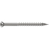 Camo 0350150 Deck Screw, 0.163 in Thread, 2-1/2 in L, Trim Head, Star Drive, Sharp, Type-17 Point, 305 Stainless Steel