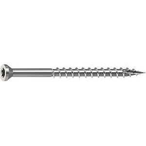 Camo 0350150 Deck Screw, 0.163 in Thread, 2-1/2 in L, Trim Head, Star Drive, Sharp, Type-17 Point, 305 Stainless Steel