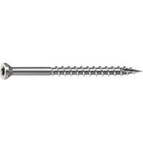 Camo 0350150 Deck Screw, 0.163 in Thread, 2-1/2 in L, Trim Head, Star Drive, Sharp, Type-17 Point, 305 Stainless Steel