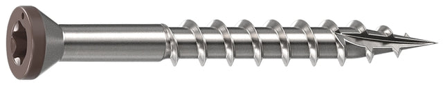 Camo 0353000DS Deck Screw, 0.163 in Thread, 1-5/8 in L, Trim Head, Star Drive, Sharp, Type-17 Point, 316 Stainless Steel