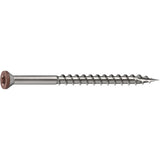 Camo 0353050BS Deck Screw, 0.163 in Thread, 2-1/2 in L, Star Drive, Sharp, Type-17 Point, 316 Stainless Steel, Brown