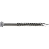 Camo 0353050ES Deck Screw, 0.163 in Thread, 2-1/2 in L, Star Drive, Sharp, Type-17 Point, 316 Stainless Steel, Gray