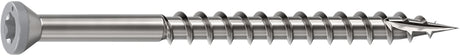 Camo 0353050ES Deck Screw, 0.163 in Thread, 2-1/2 in L, Trim Head, Star Drive, Sharp, Type-17 Point, 316 Stainless Steel