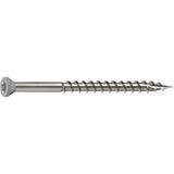 Camo 0353050ES Deck Screw, 0.163 in Thread, 2-1/2 in L, Star Drive, Sharp, Type-17 Point, 316 Stainless Steel, Gray