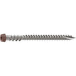 Camo 0367158BS Deck Screw, #10 Thread, 2-1/2 in L, Reverse Upper Thread, Trim Head, Star Drive, Sharp, Brown