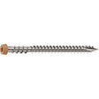 Camo 0367158CS Deck Screw, #10 Thread, 2-1/2 in L, Reverse Upper Thread, Trim Head, Star Drive, Sharp, Cedar