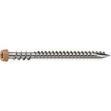 Camo 0367158CS Deck Screw, #10 Thread, 2-1/2 in L, Reverse Upper Thread, Trim Head, Star Drive, Sharp, Cedar