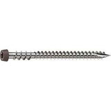 Camo 0367158DS Deck Screw, #10 Thread, 2-1/2 in L, Reverse Upper Thread, Trim Head, Star Drive, Sharp, Dark Brown