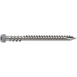 Camo 0367158ES Deck Screw, #10 Thread, 2-1/2 in L, Reverse Upper Thread, Trim Head, Star Drive, Type-17 Point, Gray