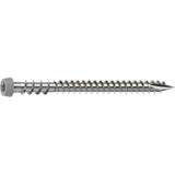 Camo 0367158ES Deck Screw, #10 Thread, 2-1/2 in L, Reverse Upper Thread, Trim Head, Star Drive, Type-17 Point, Gray