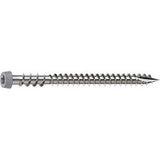 Camo 0367158ES Deck Screw, #10 Thread, 2-1/2 in L, Reverse Upper Thread, Trim Head, Star Drive, Type-17 Point, Gray