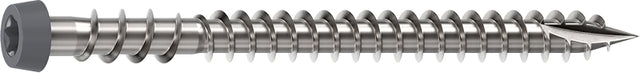 Camo 0367158GS Deck Screw, #10 Thread, 2-1/2 in L, Reverse Upper Thread, Trim Head, Star Drive, Sharp, Type-17 Point