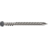 Camo 0367158GS Deck Screw, #10 Thread, 2-1/2 in L, Reverse Upper Thread, Trim Head, Star Drive, Sharp, Dark Gray