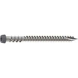 Camo 0367158GS Deck Screw, #10 Thread, 2-1/2 in L, Reverse Upper Thread, Trim Head, Star Drive, Sharp, Dark Gray