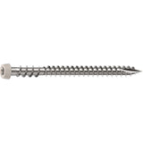 Camo 0367158NS Deck Screw, #10 Thread, 2-1/2 in L, Reverse Upper Thread, Trim Head, Star Drive, Sharp, Stone Gray
