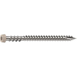 Camo 0367158SS Deck Screw, #10 Thread, 2-1/2 in L, Reverse Upper Thread, Trim Head, Star Drive, Type-17 Point, Sand
