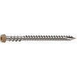 Camo 0367158TS Deck Screw, #10 Thread, 2-1/2 in L, Reverse Upper Thread, Trim Head, Star Drive, Type-17 Point, Tan