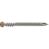 Camo 0367158TS Deck Screw, #10 Thread, 2-1/2 in L, Reverse Upper Thread, Trim Head, Star Drive, Type-17 Point, Tan