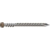 Camo 0367158WS Deck Screw, #10 Thread, 2-1/2 in L, Reverse Upper Thread, Trim Head, Star Drive, Sharp, Marine Grade
