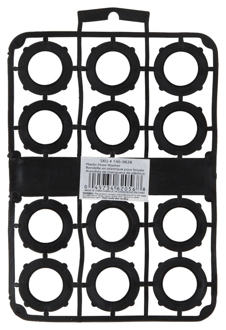 Landscapers Select GM2073L Hose Washer, 5/8 in ID, 31/32 in OD, 3.1 mm Thick, PVC, Black