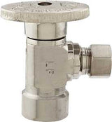 Keeney K2048ABNLF Supply Line Valve, 1/2 x 3/8 in Connection, Compression x FIP, 300 psi Pressure, Brass Body