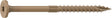 Camo 0355179 Framing Screw, 0.16 in Thread, 3 in L, Flat Head, Star Drive, Slash Point, PROTECH Ultra 4 Coated, 1000