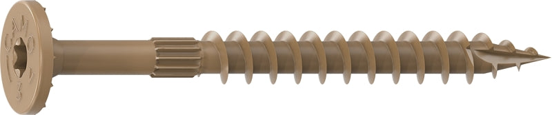 Camo 0360170 Structural Screw, 1/4 in Thread, 3 in L, Flat Head, Star Drive, Sharp Point, PROTECH Ultra 4 Coated, 10