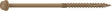 Camo 0364244 Structural Screw, 1/4 in Thread, 6 in L, Hex Head, Hex Drive, Sharp Point, PROTECH Ultra 4 Coated, 50