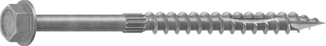 Camo 0368200 Structural Screw, 1/4 in Thread, 4 in L, Hex Head, Hex Drive, Sharp Point, Hot-Dipped Galvanized, 10