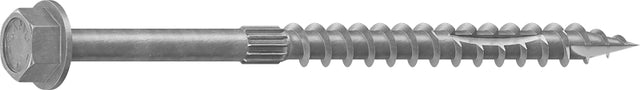 Camo 0368200 Structural Screw, 1/4 in Thread, 4 in L, Hex Head, Hex Drive, Sharp Point, Hot-Dipped Galvanized, 10