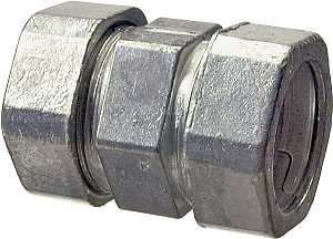 Halex 20221 Coupling, 1/2 in Compression, Zinc, 5/BAG