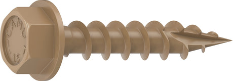 Camo 0364094 Structural Screw, 1/4 in Thread, 1-1/2 in L, Hex Head, Hex Drive, Sharp Point, PROTECH Ultra 4 Coated, 250