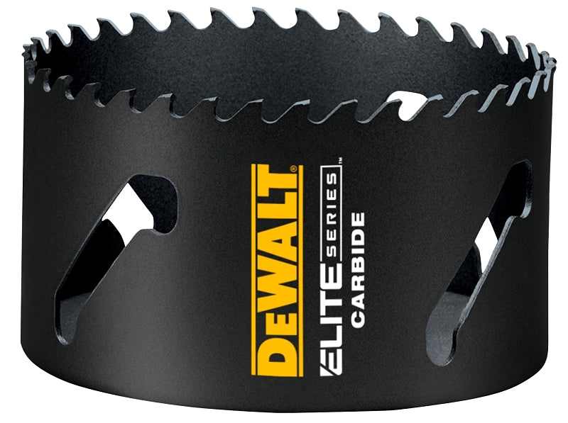 DEWALT ELITE Series DAH3412 Hole Saw, 4-1/2 in Dia, 1-3/4 in D Cutting, 1/2 in Arbor, 3 TPI, Carbide Cutting Edge