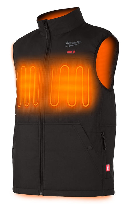 Milwaukee M12 Series 305B-212X Vest Kit, 2X, Men's, Fits to Chest Size: 46 to 48 in, Polyester, Black