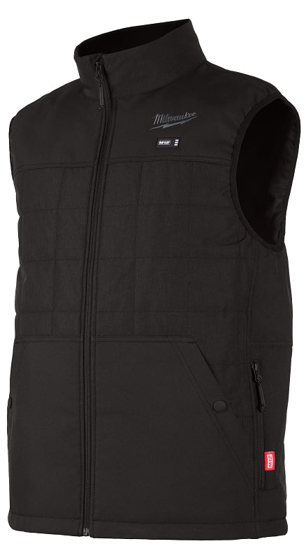 Milwaukee M12 Series 305B-21XL Vest Kit, XL, Men's, Fits to Chest Size: 44 to 46 in, Polyester, Black