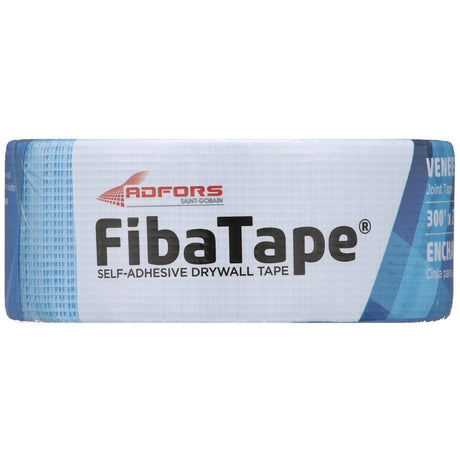 Adfors FibaTape FDW6367-U Veneer Plaster Joint Drywall Tape, 300 ft L, 2-3/8 in W, Blue